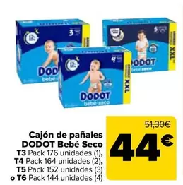 Dodot - Cajon De Pañales Bebe Seco T3, T4, T5 O T6 