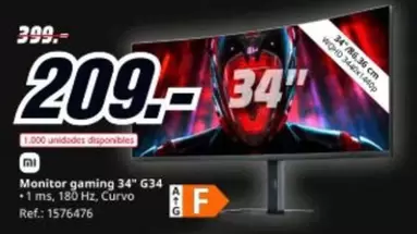 gaming - Monitor Gaming 34" G34