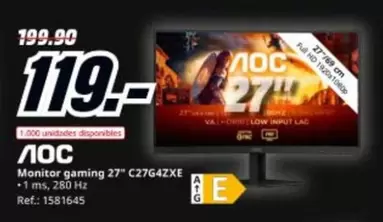 AOC - Monitor Gaming 27" C27g42xe