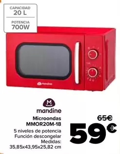 Mandine - Microondas MMOR20M-18
