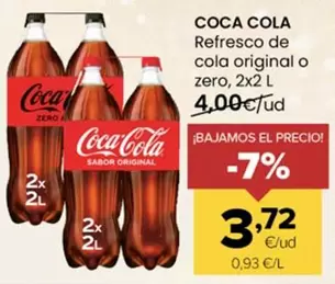 Coca Cola - Refresco De Cola Original O Zero