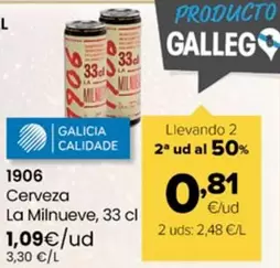 1906 - Cerveza La Milnueve
