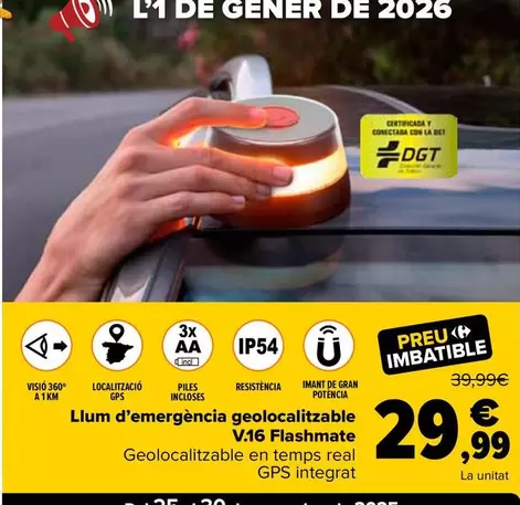 Luz De Emergencia Geolicalizable V.16 Flashmate