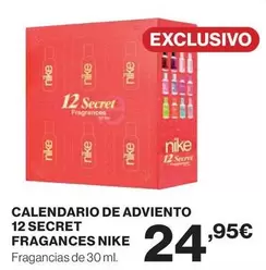 Nike - Calendario De Adviento 12 Secret Fragances