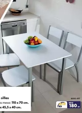 Conjunto Sajonia: Mesa + 4 Sillas Blanco