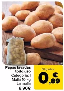 Patata Lavada Todo Uso