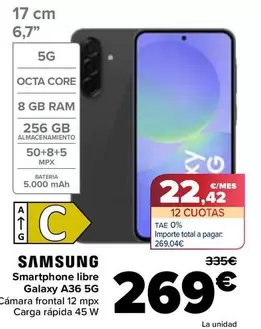 Samsung - Smartphone Libre Galaxy A36 5g