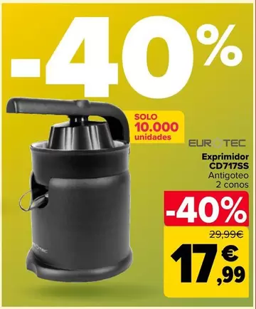 Eurotech - Exprimidor CD717SS