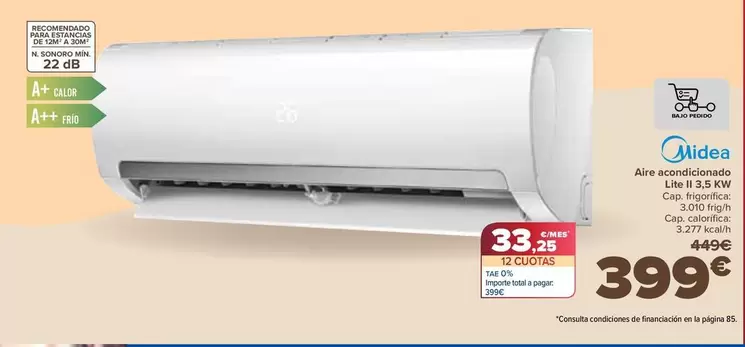 Midea - Aire Acondicionado Lite Ii 35 Kw