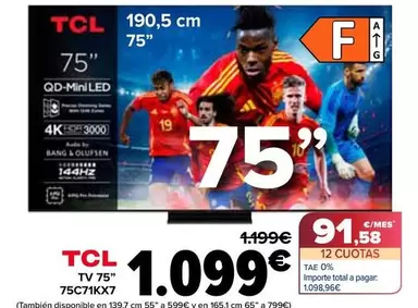 TCL - Tv 75" 75c71kx7
