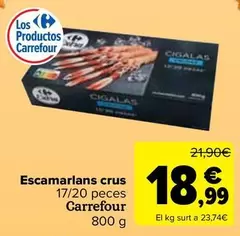 Carrefour - Cigalas Crudas 17/20 Piezas 