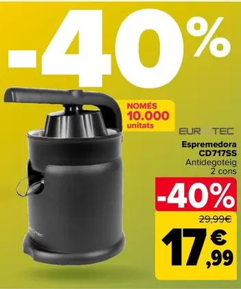 Eurotech - Exprimidor CD717SS