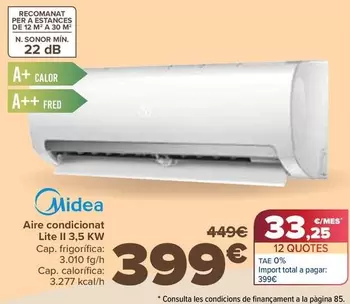 Midea - Aire Acondicionado  Lite Ii 35 Kw
