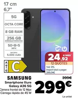 Samsung - Smartphone Libre Galaxy A36 5g