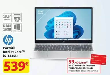 HP - Portátil Intel® CoreTM IS-1334U