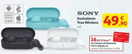 Sony - Auriculares True Wireless