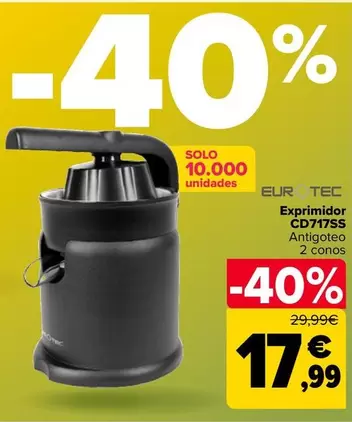 Eurotech - Exprimidor CD717SS