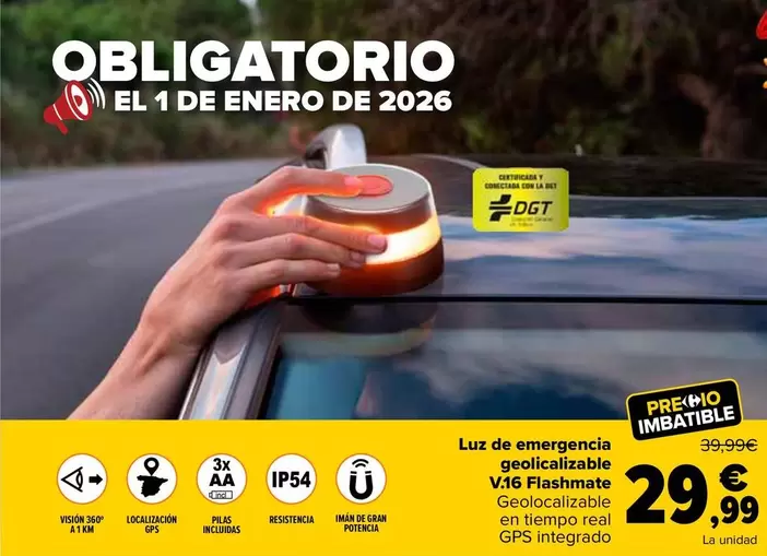 Luz De Emergencia Geolicalizable V.16 Flashmate