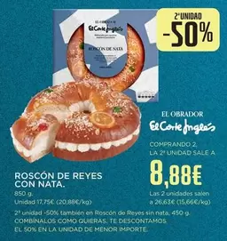 El Corte Inglés - Roscón De Reyes Con Nata