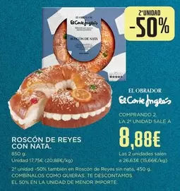 El Corte Inglés - Roscón De Reyes Con Nata