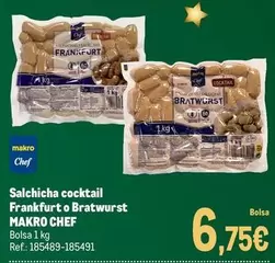 chef select - Salchicha Cocktail Frankfurt O Bratwurst