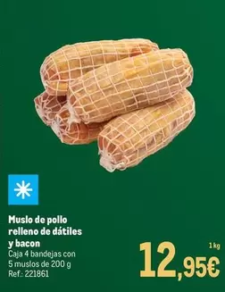 Muslo De Pollo Relleno De Datiles Y Bacon