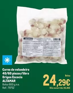 Altamar - Carne De Volandeira 40/60 Piezas/libra Origen Escocia