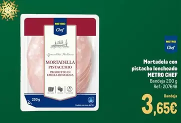 chef select - Mortadella Con Pistacchio Loncheado