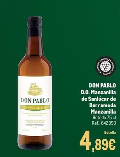 Don Pablo - D.o. Manzanilla De Sanducar De Barrameda Manzanilla