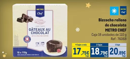 chef select - Bizcocho Relleno De Chocolate