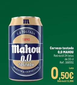 Mahou - Cerveza Tostada 0,0