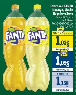 fanta - Refresco Naranja, Limón Regular O Zero
