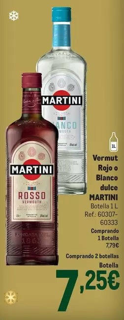 Martini - Vermut Rojo O Blanco Dulce