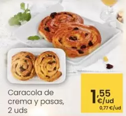 Caracola De Crema Y Pasas