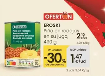 Eroski - Pina En Rodajas En Su Jugo