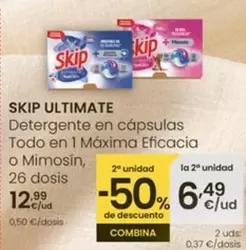 Skip Ultimate - Detergente En Cápsulas Todo En 1 Máxima Eficacia O Mimosín