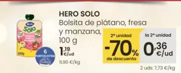 Hero Solo - Bolsita De Plátano, Fresa Y Manzana