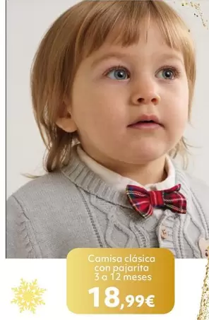 Camisa Clásica Con Pajarita 3 A 12 Meses