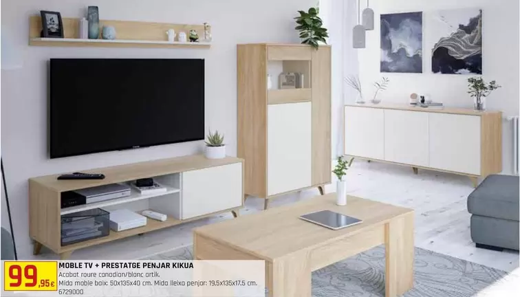 Moble Tv + Prestatge Penjar Kikua