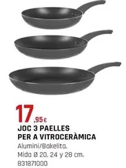 Joc 3 Paelles Per A Vitroceramica