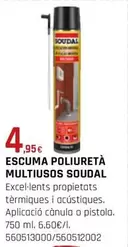 Soudal - Escuma Poliureta Multiusos