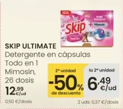Skip Ultimate - Detergente En Cápsulas Todo En 1 Mimosín