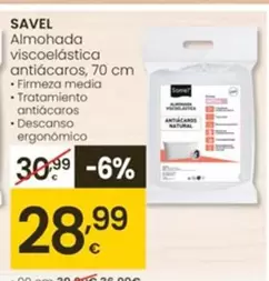 Savel - Almohada Viscoelástica Antiácaros