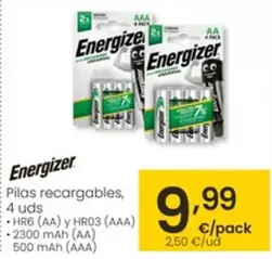 Energizer - Pilas Recargables