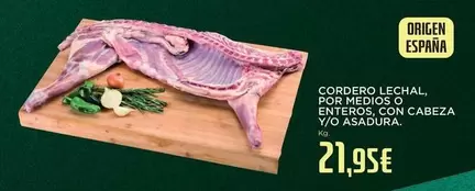 origen - Cordero Lechal Por Medios O Enteros Con Cabeza