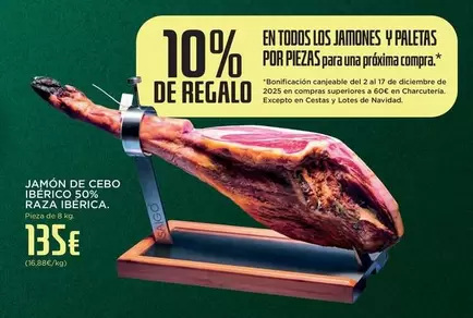 Jamon De Cebo Iberico 50% Raza Iberica