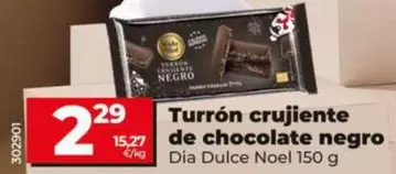 Dia Dulce Noel - Turron Crujiente De Chocolate Negro
