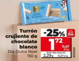 Dia - Turron Crujiente De Chocolate Blanco