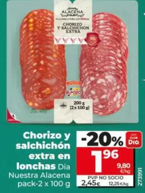 Dia Nuestra Alacena - Chorizo Y Salchichon Extra En Lonchas