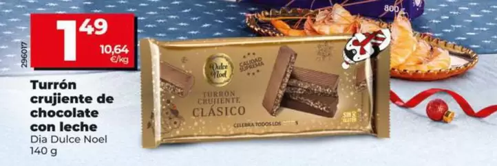 Dia Dulce Noel - Turron Crujiente De Chocolate Con Leche 
